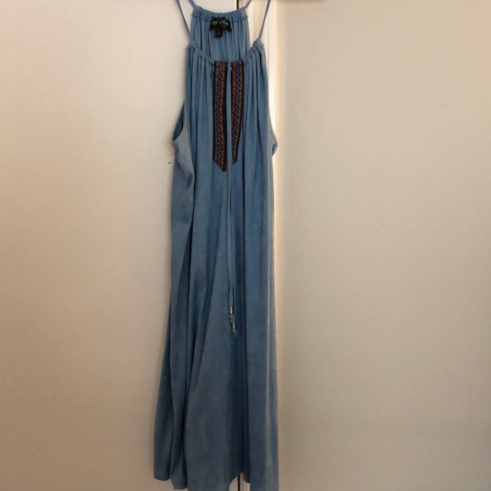Suede mini dress